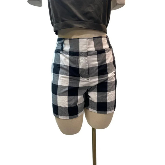 LOFT Pants - Loft Black and White‎ Checkered 4" Shorts